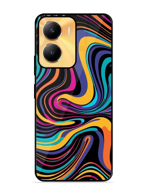 Psychedelic Swirl Glossy Soft Edge Case for Vivo Y56 (5G) Chachhi