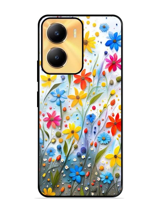 Vibrant Floral Glossy Soft Edge Case for Vivo Y56 (5G) Chachhi