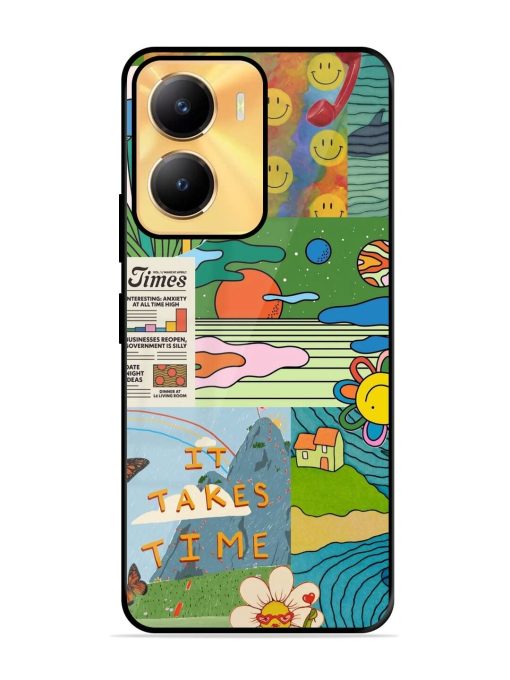 Groovy Vibes Glossy Soft Edge Case for Vivo Y56 (5G) Chachhi