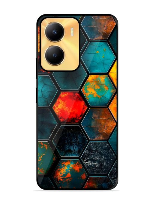 Hexagon Hive Glossy Soft Edge Case for Vivo Y56 (5G) Chachhi