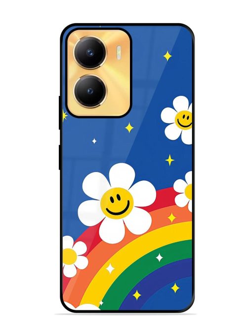 Happy Daisies And Rainbow Sky Glossy Soft Edge Case for Vivo Y56 (5G) Chachhi