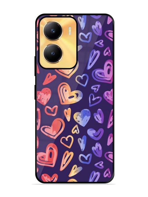 Rainbow Hearts Glossy Soft Edge Case for Vivo Y56 (5G) Chachhi