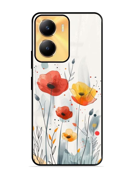 Poppy Fields Glossy Soft Edge Case for Vivo Y56 (5G) Chachhi