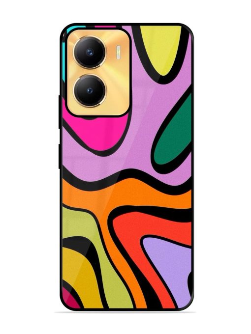 Groovy Swirls Glossy Soft Edge Case for Vivo Y56 (5G) Chachhi