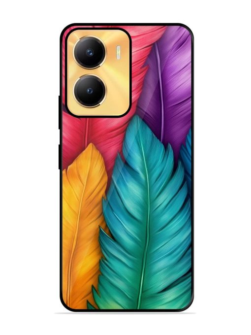 Rainbow Feathers Glossy Soft Edge Case for Vivo Y56 (5G)