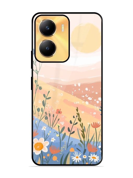 Golden Hour Blooms Glossy Soft Edge Case for Vivo Y56 (5G) Chachhi