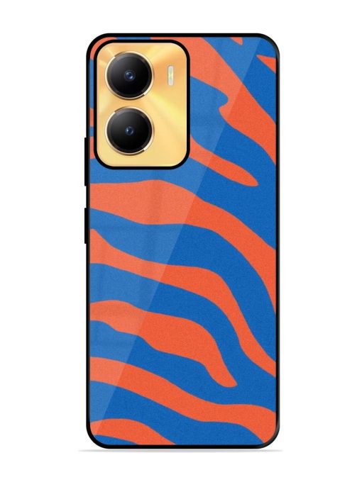 Zebra Stripes In Blue And Orange Glossy Soft Edge Case for Vivo Y56 (5G) Chachhi