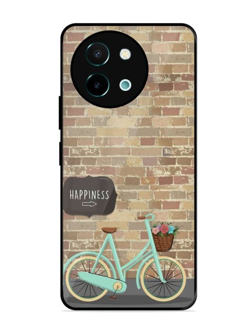 Pedaling Towards Happiness Glossy Soft Edge Case for Vivo Y58 (5G) Chachhi