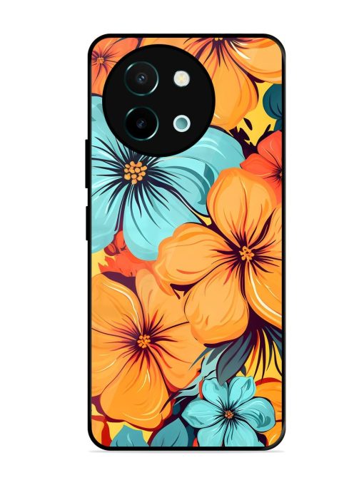 Tropical Bloom Glossy Soft Edge Case for Vivo Y58 (5G) Chachhi