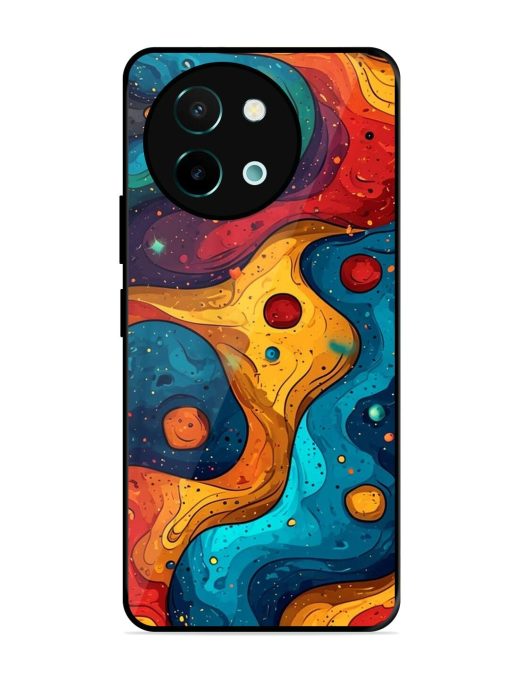 Cosmic Swirl Glossy Soft Edge Case for Vivo Y58 (5G) Chachhi