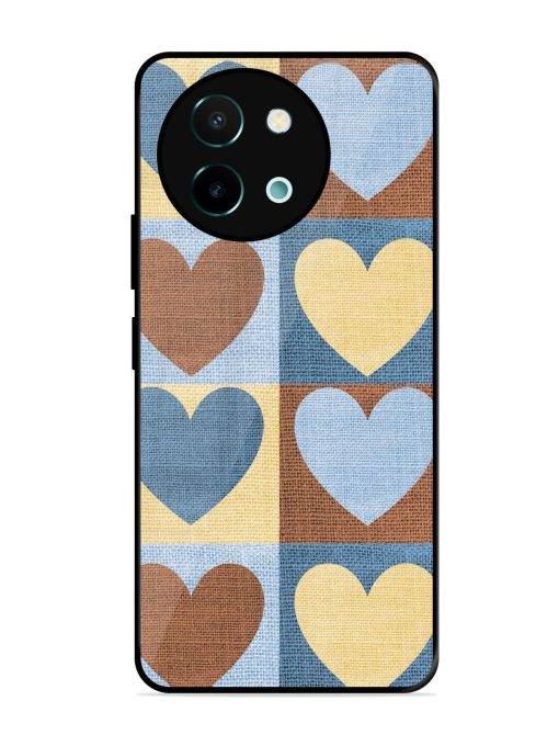 Hearts On Canvas Glossy Soft Edge Case for Vivo Y58 (5G) Chachhi