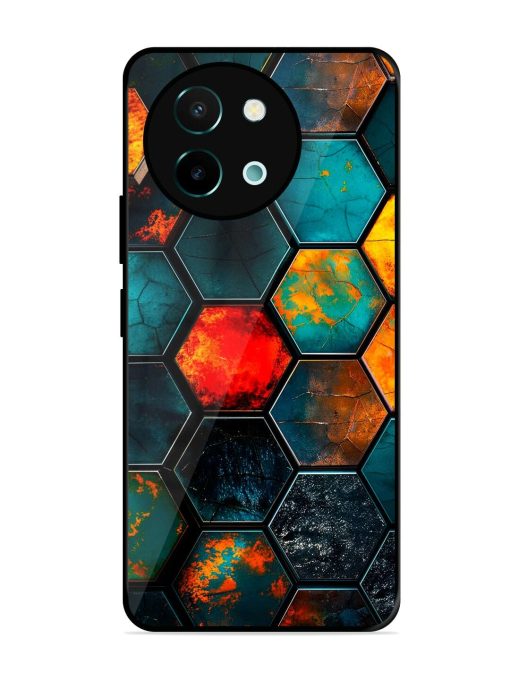 Hexagon Hive Glossy Soft Edge Case for Vivo Y58 (5G) Chachhi