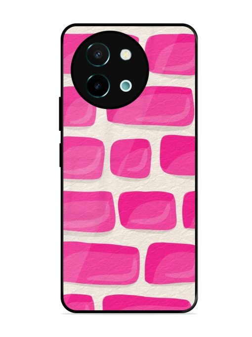 Pink Brick Wall Glossy Soft Edge Case for Vivo Y58 (5G)