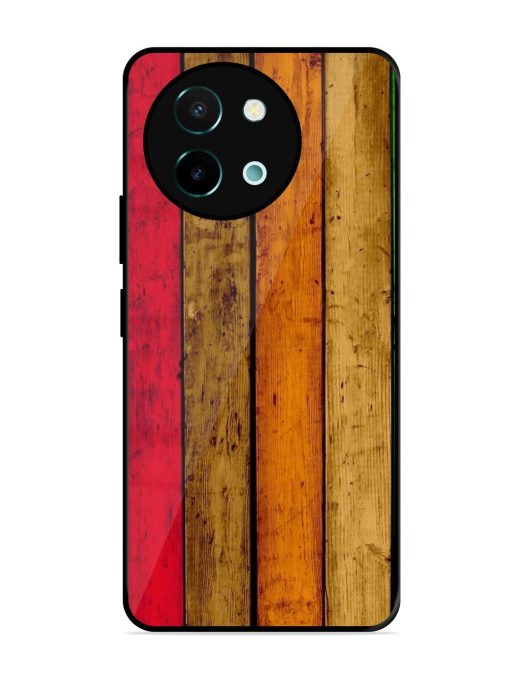 Colorful Woodgrain Glossy Soft Edge Case for Vivo Y58 (5G)