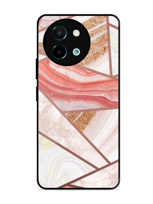 Rosy Mosaic Glossy Soft Edge Case for Vivo Y58 (5G) Chachhi