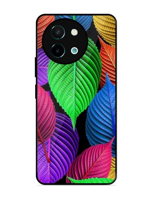 Rainbow Leaf Symphony Glossy Soft Edge Case for Vivo Y58 (5G) Chachhi