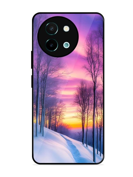 Winter'S Purple Haze Glossy Soft Edge Case for Vivo Y58 (5G) Chachhi