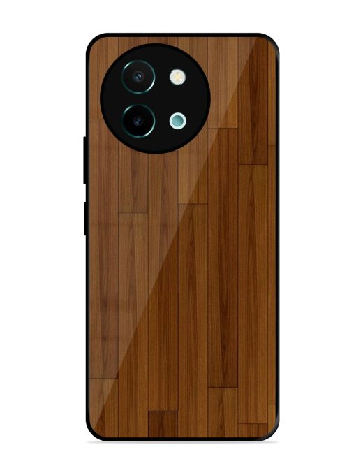 Warm Woodgrain Glossy Soft Edge Case for Vivo Y58 (5G) Chachhi