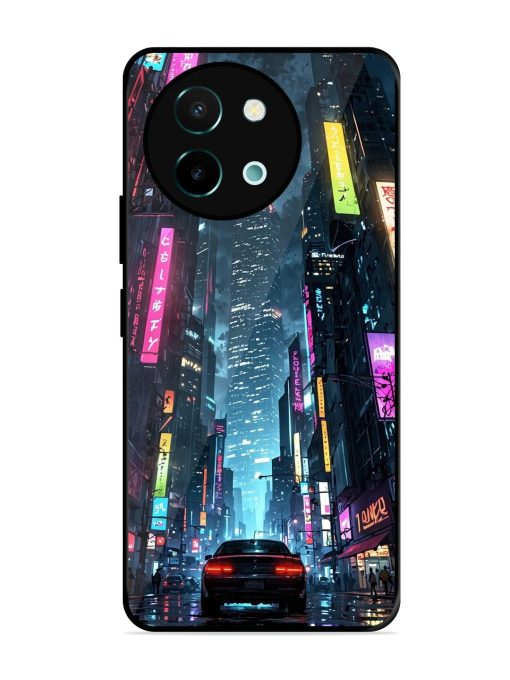 Neon Nightscape Glossy Soft Edge Case for Vivo Y58 (5G) Chachhi