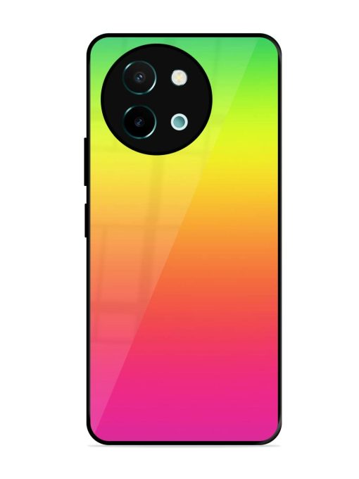 Rainbow Gradient Glossy Soft Edge Case for Vivo Y58 (5G) Chachhi