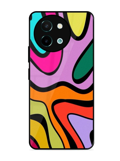 Groovy Swirls Glossy Soft Edge Case for Vivo Y58 (5G) Chachhi