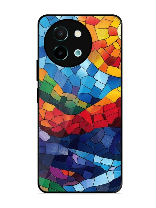 Mosaic Sunset Glossy Soft Edge Case for Vivo Y58 (5G) Chachhi