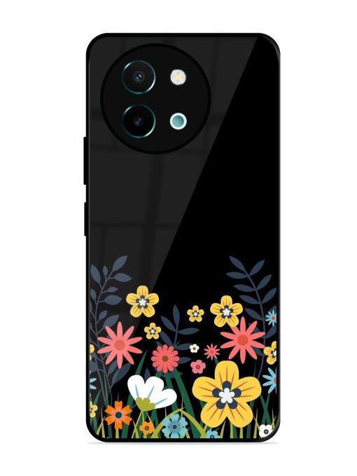 Floral Night Sky Glossy Soft Edge Case for Vivo Y58 (5G)