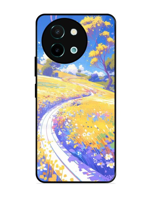 Vibrant Spring Meadow Glossy Soft Edge Case for Vivo Y58 (5G) Chachhi