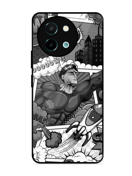 Comic Book Chaos Glossy Soft Edge Case for Vivo Y58 (5G) Chachhi