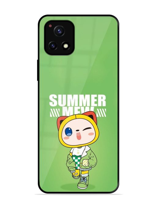 Purrfect Summer Glossy Soft Edge Case for Vivo Y72 (5G) Chachhi