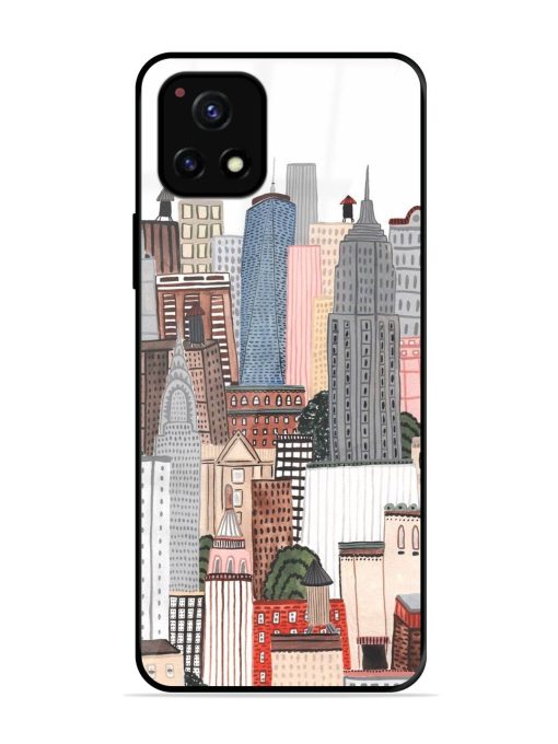 Cityscape Dreams Glossy Soft Edge Case for Vivo Y72 (5G) Chachhi