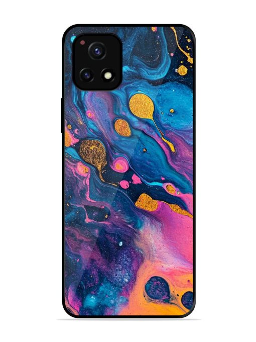 Cosmic Swirl Glossy Soft Edge Case for Vivo Y72 (5G) Chachhi