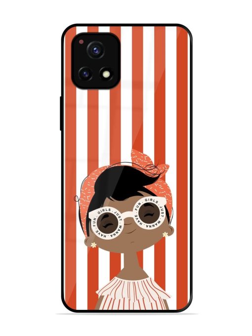 Girls Just Wanna Have Fun Glossy Soft Edge Case for Vivo Y72 (5G) Chachhi