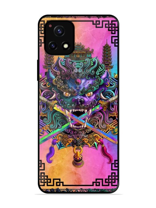 Psychedelic Fu Dog Tapestry Glossy Soft Edge Case for Vivo Y72 (5G) Chachhi