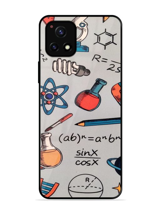 Science Doodle Delight Glossy Soft Edge Case for Vivo Y72 (5G) Chachhi