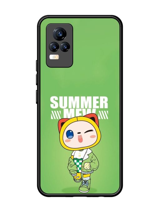 Purrfect Summer Glossy Soft Edge Case for Vivo Y73 Chachhi