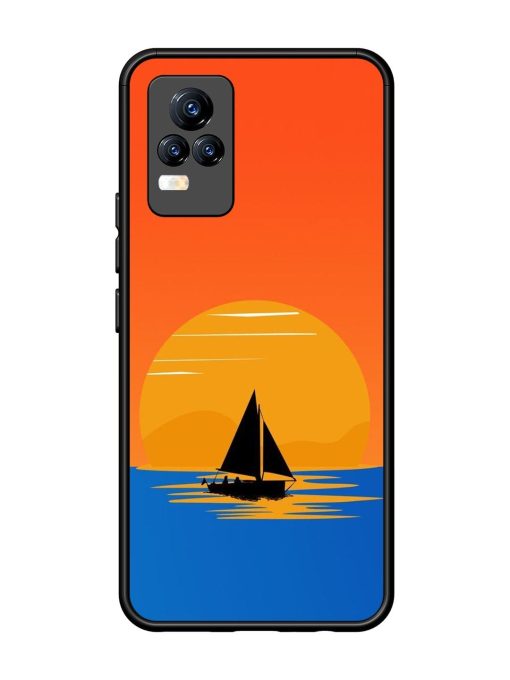 Sunset Sail Glossy Soft Edge Case for Vivo Y73 Chachhi