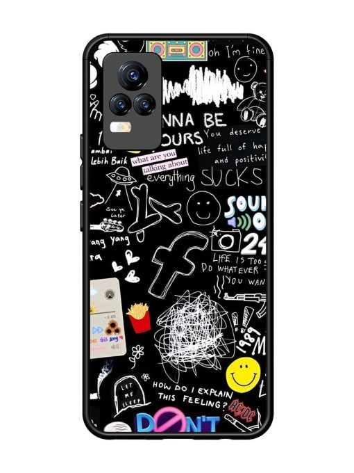 Doodle Diary Glossy Soft Edge Case for Vivo Y73 Chachhi