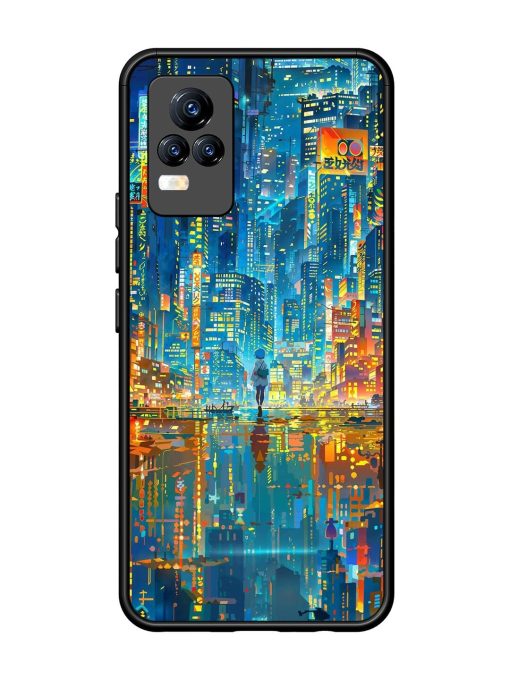 Neon Metropolis Glossy Soft Edge Case for Vivo Y73 Chachhi