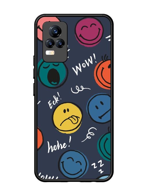 Emoticon Parade Glossy Soft Edge Case for Vivo Y73 Chachhi