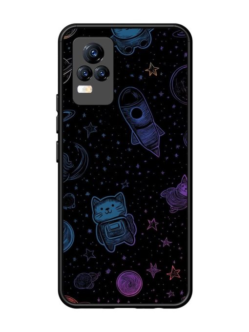 Cosmic Cat Chaos Glossy Soft Edge Case for Vivo Y73