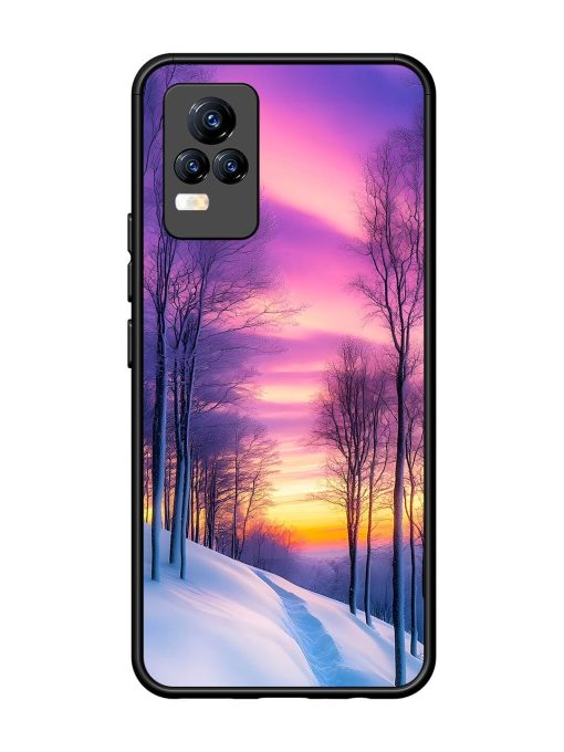 Winter'S Purple Haze Glossy Soft Edge Case for Vivo Y73 Chachhi