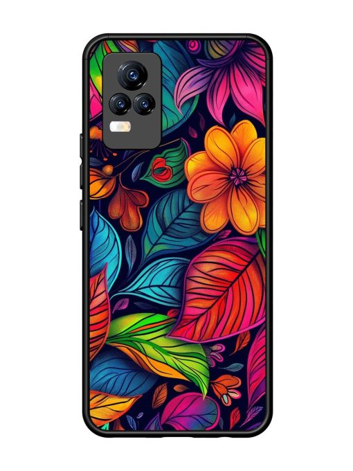 Rainbow Of Blooms Glossy Soft Edge Case for Vivo Y73 Chachhi