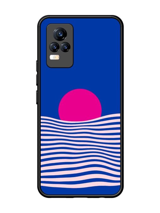 Pink Sunset Over Blue Waves Glossy Soft Edge Case for Vivo Y73 Chachhi