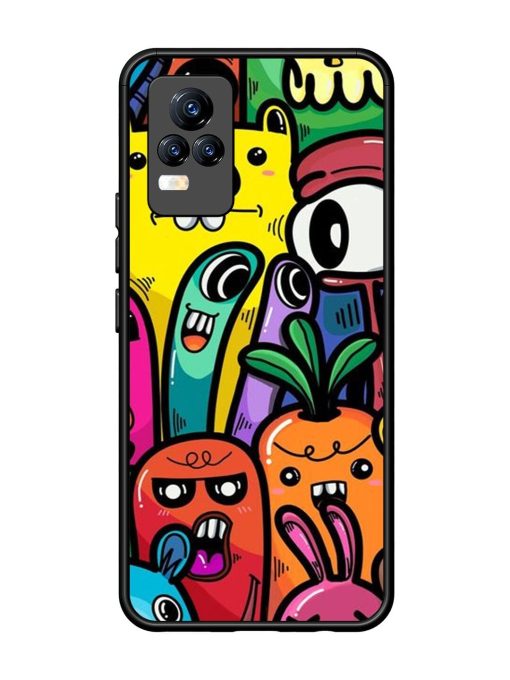 Whimsical Doodle Chaos Glossy Soft Edge Case for Vivo Y73 Chachhi