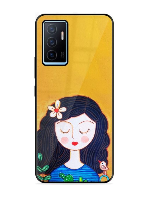 Girl Illustration Glossy Soft Edge Case for Vivo Y75 (4G) Chachhi