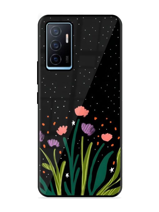 Midnight Bloom Glossy Soft Edge Case for Vivo Y75 (4G) Chachhi