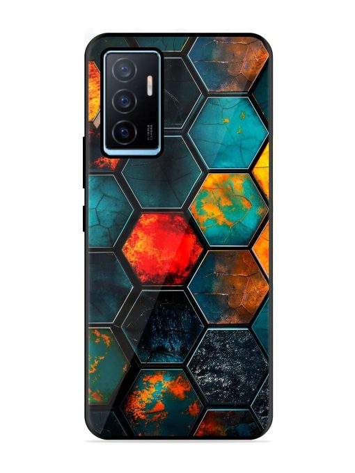 Hexagon Hive Glossy Soft Edge Case for Vivo Y75 (4G) Chachhi