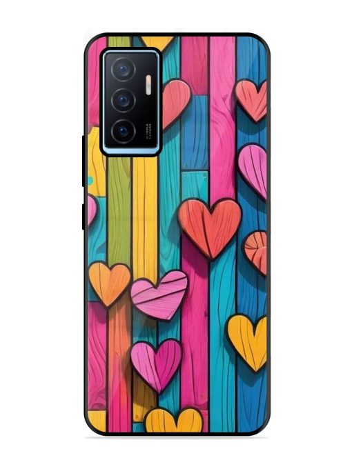 Rainbow Of Hearts Glossy Soft Edge Case for Vivo Y75 (4G) Chachhi