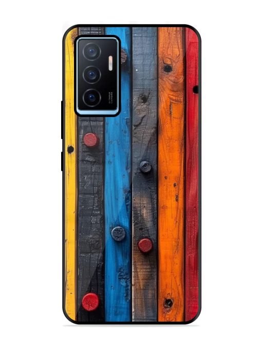 Rainbow Plank Glossy Soft Edge Case for Vivo Y75 (4G) Chachhi